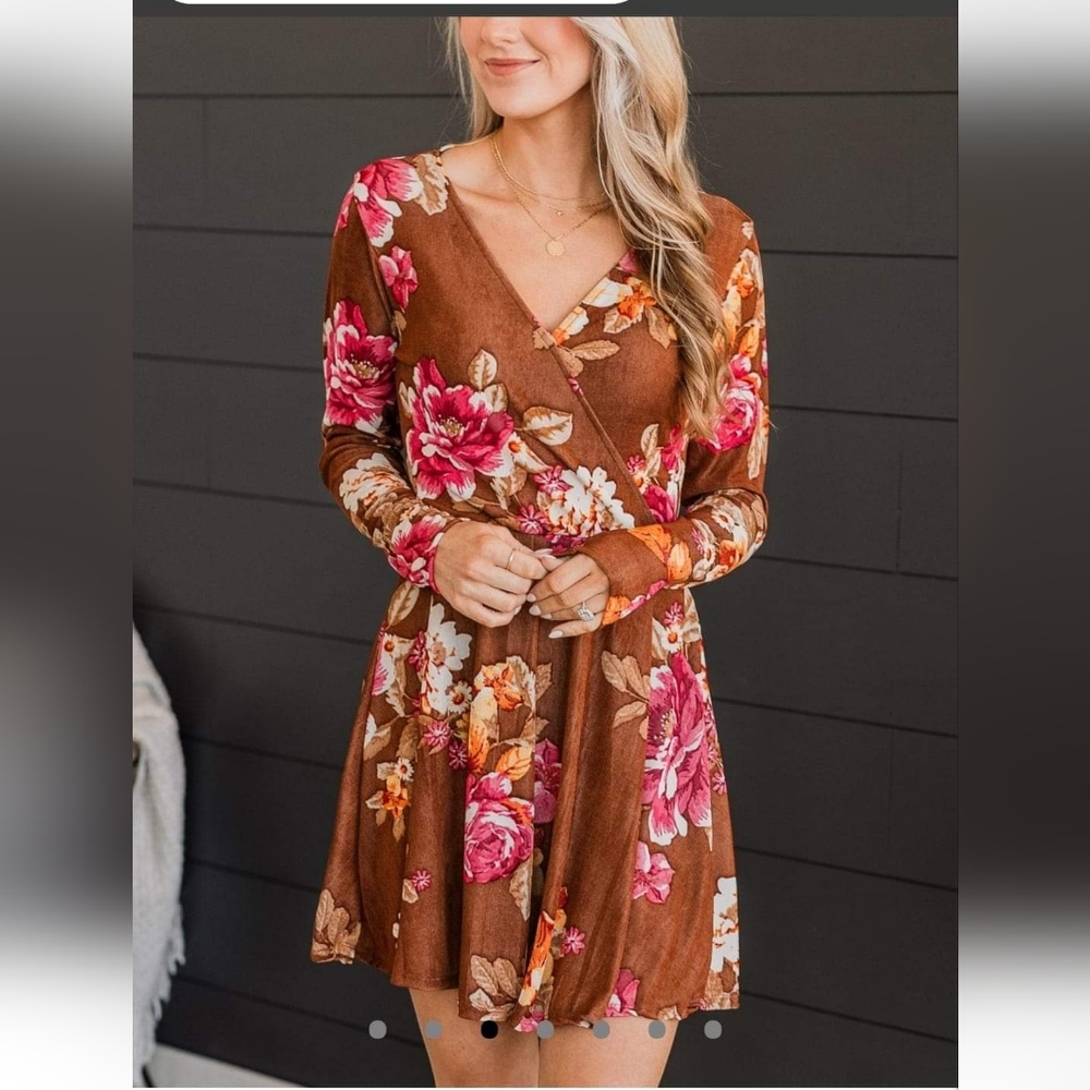 Floral wrap dress